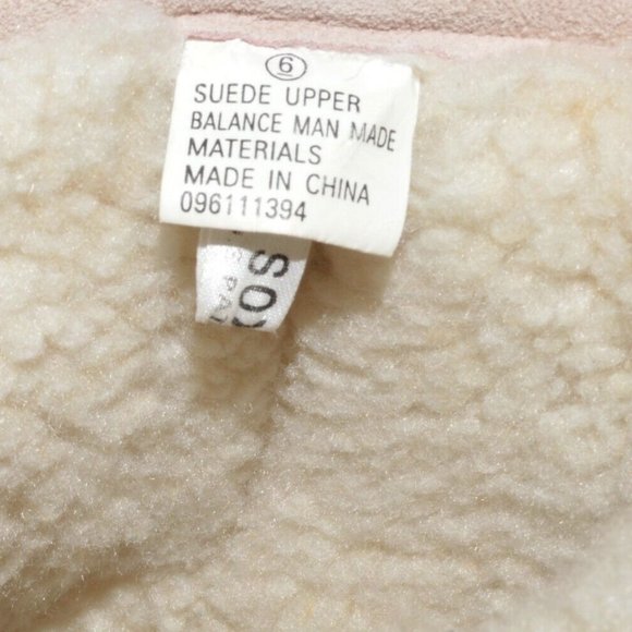 SOX-TAB SZ 6 M PINK SUEDE FAUX SHEARLING SHERPA LINED SHORT BOOTS BOOTIES - Picture 6 of 7